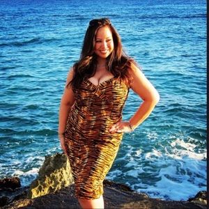 Tiger pinup girl dress from Deadly Dames